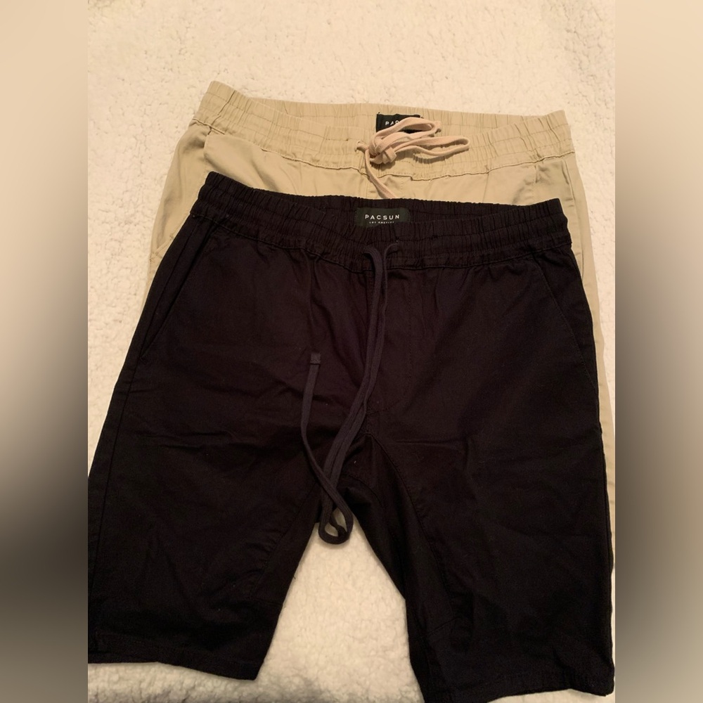 PacSun Black and Tan shorts Set S/M